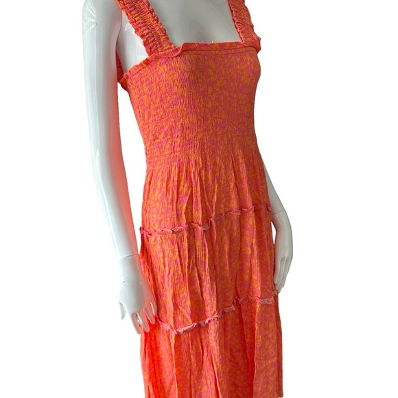 Vero Moda Orange Pink One Shoulder Sundress - Picture 7 of 8